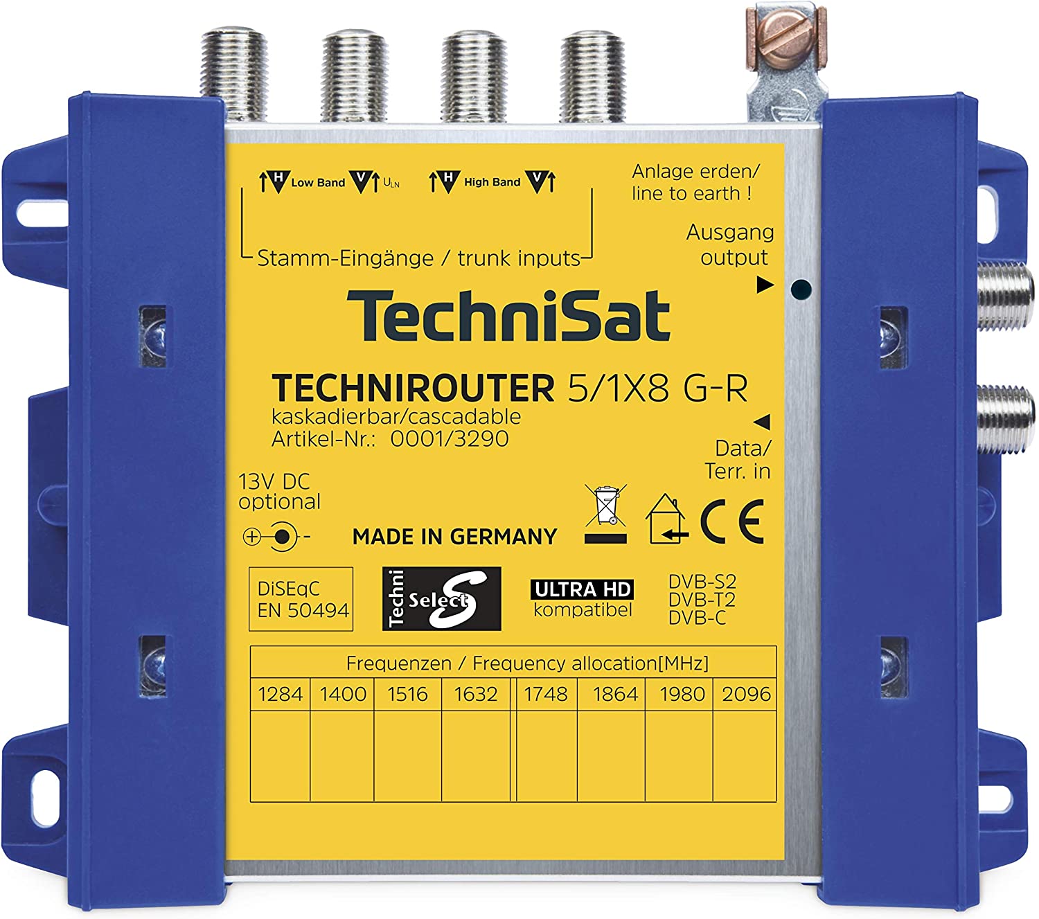 TechniSat TechniRouter 5/1x8 G-R - Multiswitch Satelliten-/terrestrisches Signal