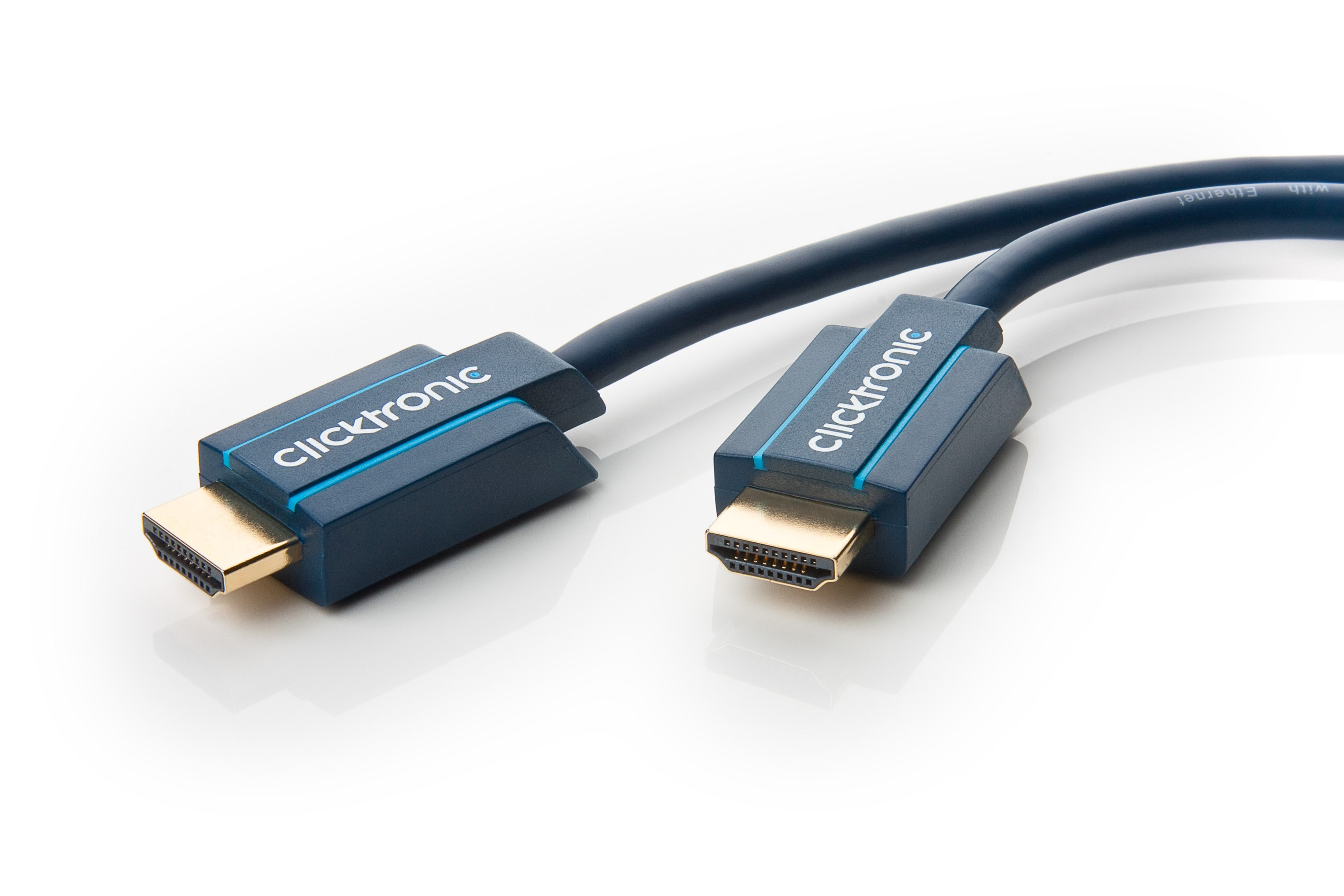 ClickTronic Casual Series HDMI-Kabel mit Ethernet 1 m 10,2 Gbit/s Blau