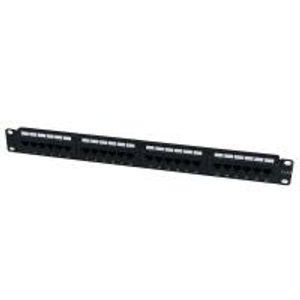 StarTech.com 24 Port 1U Rack Mount Cat 6 110 Patch Panel - Patch Panel - Schw...