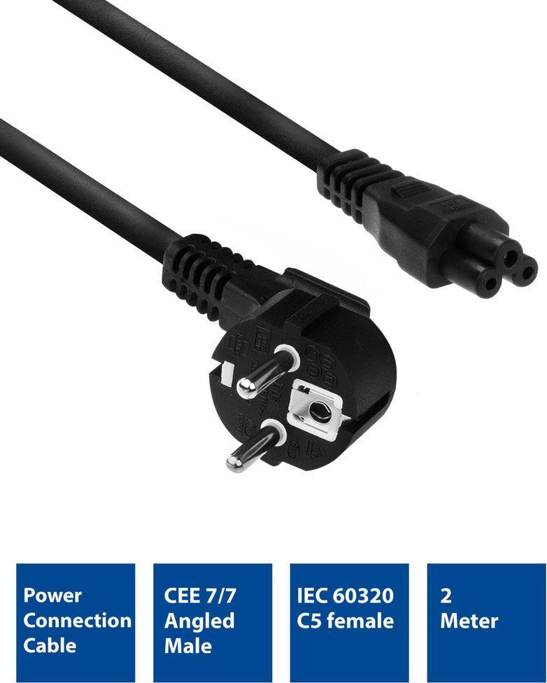 ADVANCED CABLE TECHNOLOGY ACT AC3310 Stromkabel Schwarz 2 m CEE7/7 C5-Koppler (AC3310)