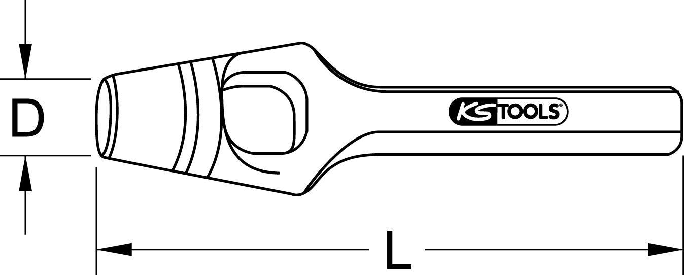 KS TOOLS Henkel-Locheisen, 80mm (129.2080)