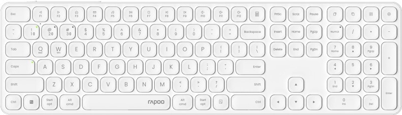 Rapoo Kabellose Multimodus-Tastatur E9810M, QWERTZ, weiß (00228034)