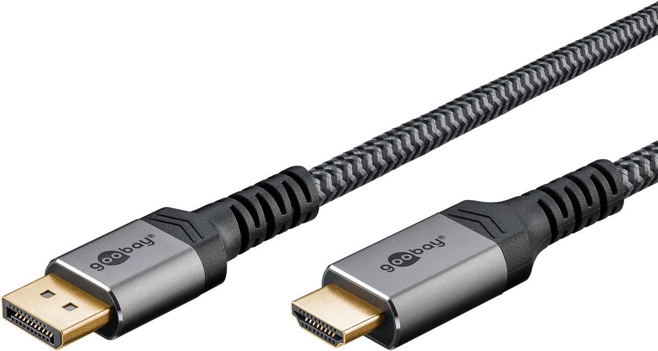 Goobay 65271 Videokabel-Adapter 5 m DisplayPort HDMI Grau (65271)