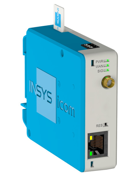 INSYS MIRO-L100 Mobilfunkrouter VPN 10,100 Mbit/s Blau,Weiß
