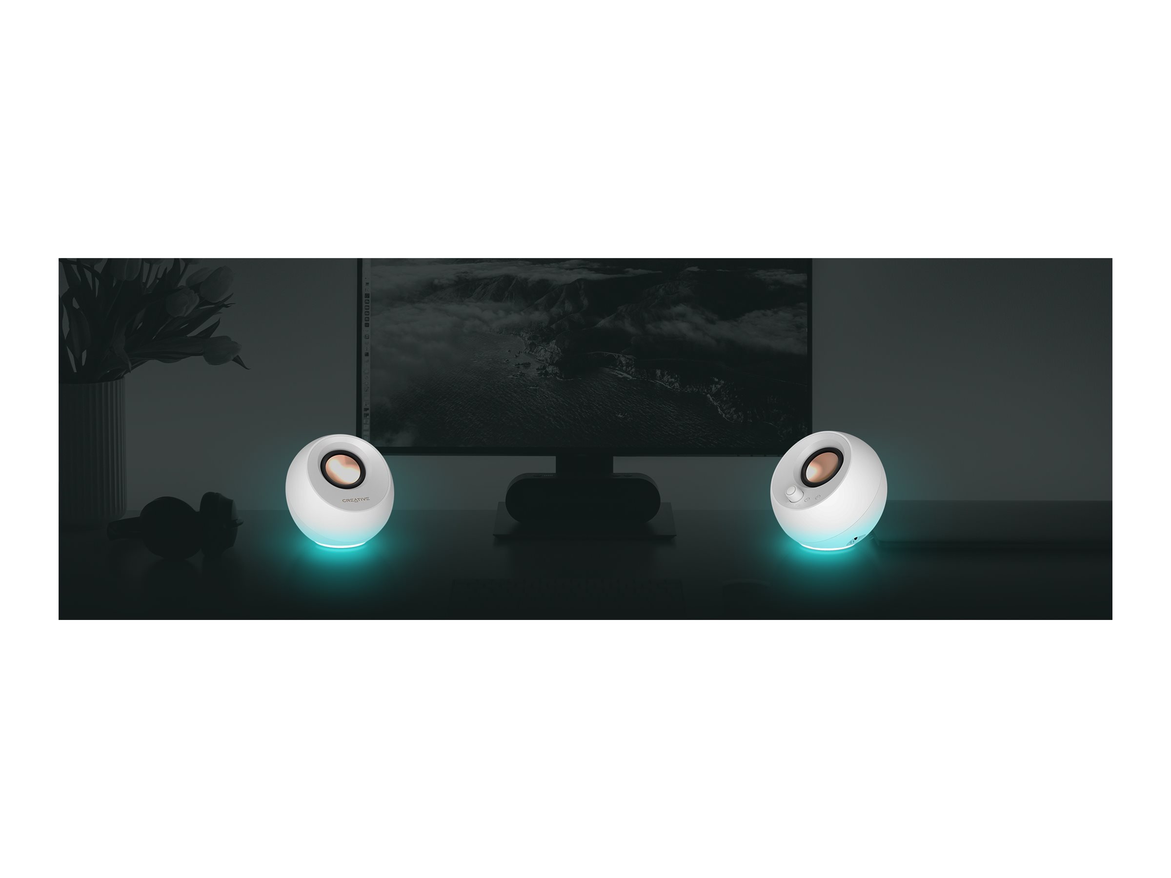 Creative Labs Pebble Pro 2.0 Lautsprecher Bluetooth 5.3 USB-C/A 30 W Weiß