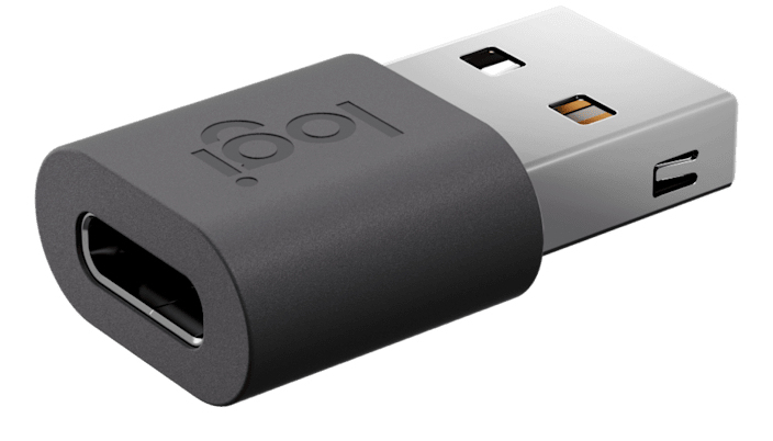 Logitech USB-Adapter USB-A zu USB-C USB 2.0 Graphit