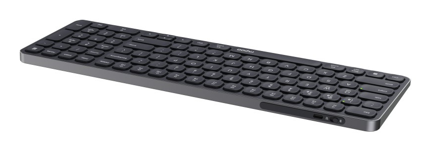 Rapoo E9710M Kabellose Büro-Tastatur QWERTZ RF Wireless + Bluetooth Dunkelgrau