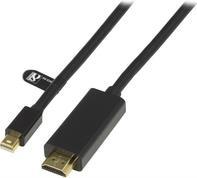 Deltaco DP-HDMI204 Videokabel-Adapter 2 m Mini DisplayPort HDMI Typ A (Standard) Schwarz (DP-HDMI204)