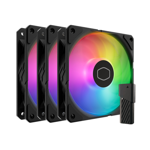 Cooler Master SickleFlow Edge 120 ARGB 3er-Set Gehäuselüfter 120mm Schwarz