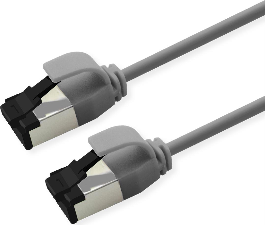 ROLINE U/FTP Patchkabel Kat.8.1 LSOH slim grau 0.3m (21.15.3211)