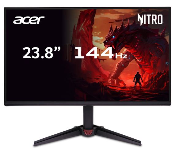 cer Nitro VG0 (VG240YP6bip) Full-HD Gaming Monitor 60,5 cm (23,8 Zoll), IPS, 144Hz, 99% sRGB, 1x HDMI (1.4), 1x (DP 1.2) (UM.QV0EE.609)
