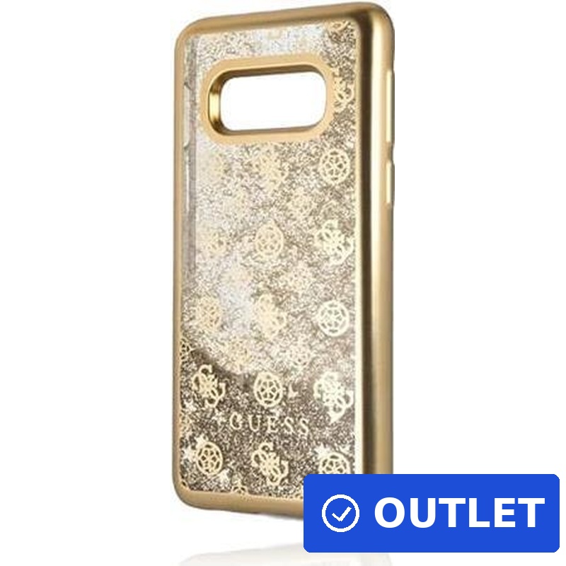 Guess Hard Case 4G Glitter für G970F Samsung Galaxy S10e - gold (GUHCS10LPEOLGO) (geöffnet)