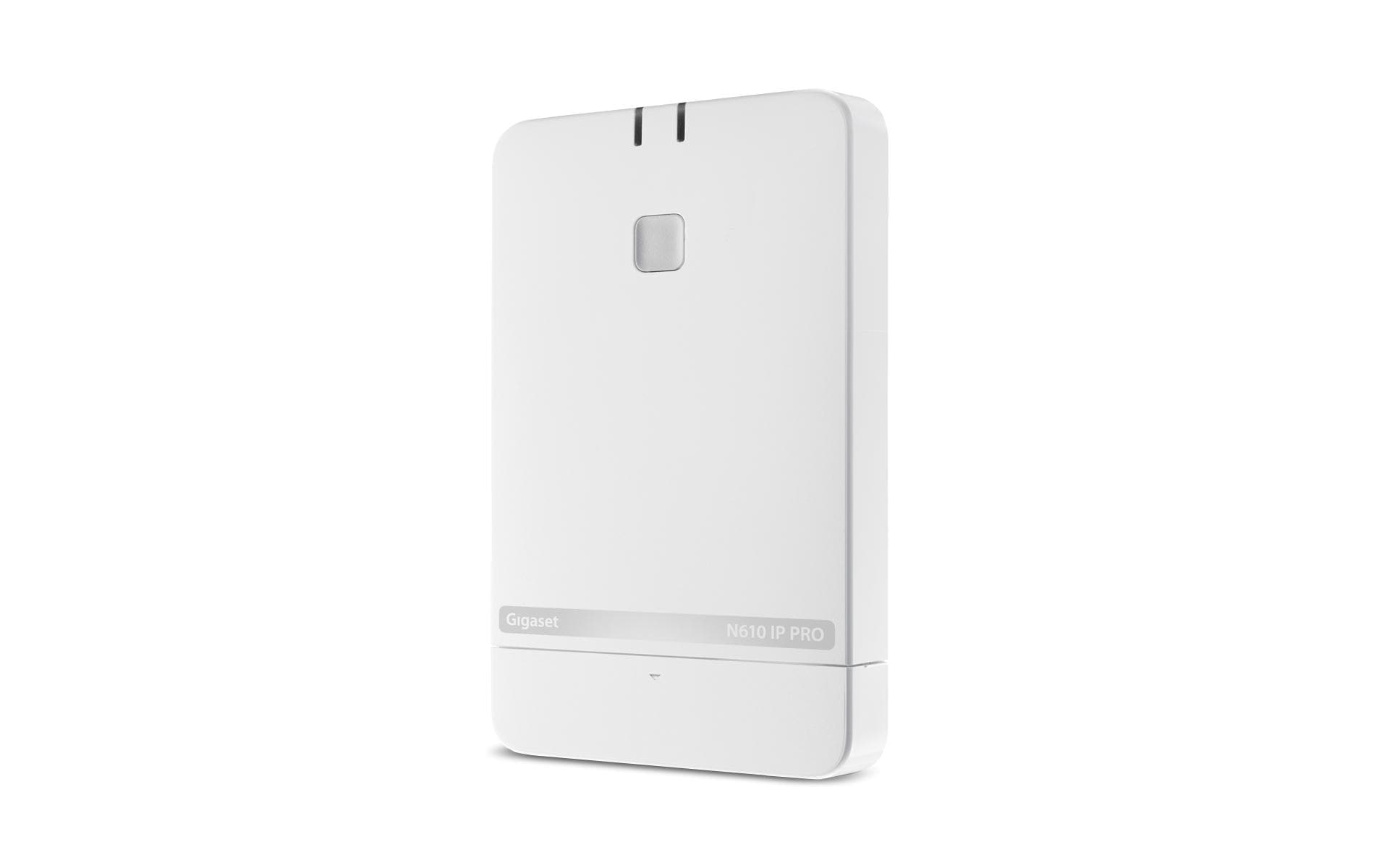 Gigaset N610 IP PRO DECT-Basisstation Singlezelle, max. 8 Mobilteile / 8 gleichzeitige Anrufe, PoE, White Silver