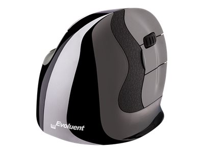 Evoluent VerticalMouse D Small Vertikale ergonomische Funkmaus 6 Tasten Schwarz, Grau