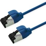 ROLINE S/FTP Patchkabel Kat.8.1, Slim, PoE, blau, 1,5m (21.15.3444)