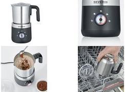Severin SM 3588 SM 3588 Milchaufschäumer Edelstahl (gebürstet), Schwarz (matt) 550 W (SM 3588) (B-Ware)
