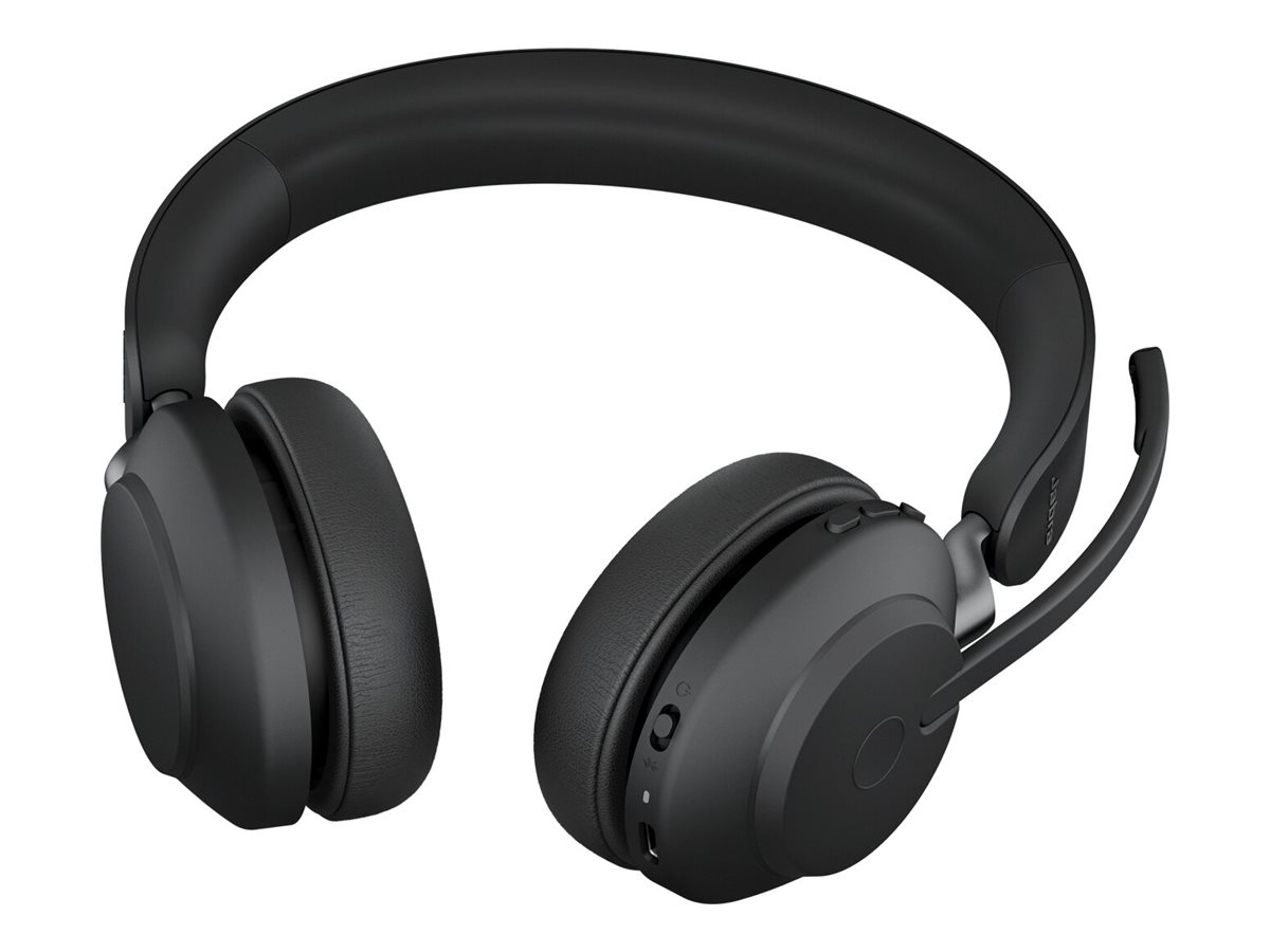 Jabra Evolve2 65 UC Stereo On-Ear-Headset Bluetooth USB-A Schwarz