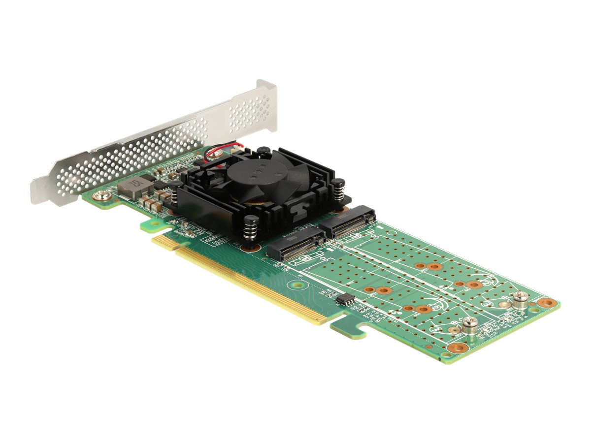 Delock Speicher-Controller 4x M.2 NVMe Key M PCIe 3.0 x16 Low Profile Grün
