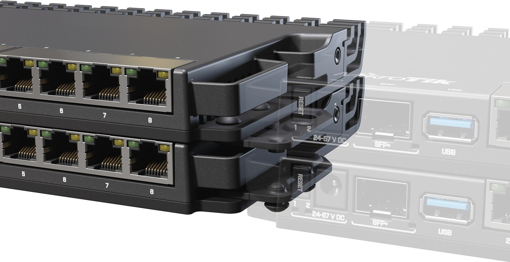 MikroTik K-79 Rackmontagesatz 1U für RB5009UG+S+IN Schwarz