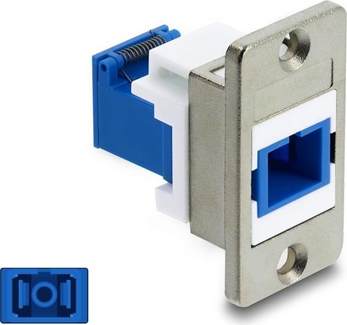 Delock Panel Mount SC Simplex Buchse zu mit Laserschutzklappe innen (91106)