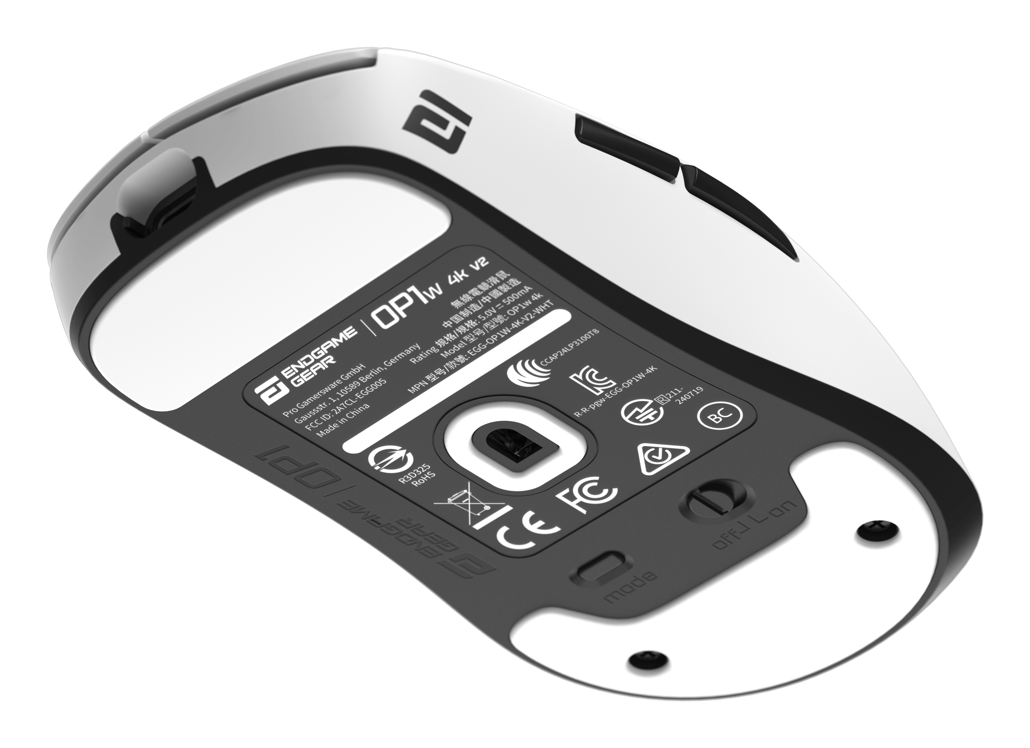Endgame Gear OP1w OP1W 4K V2 Wireless Gaming-Maus Weiß