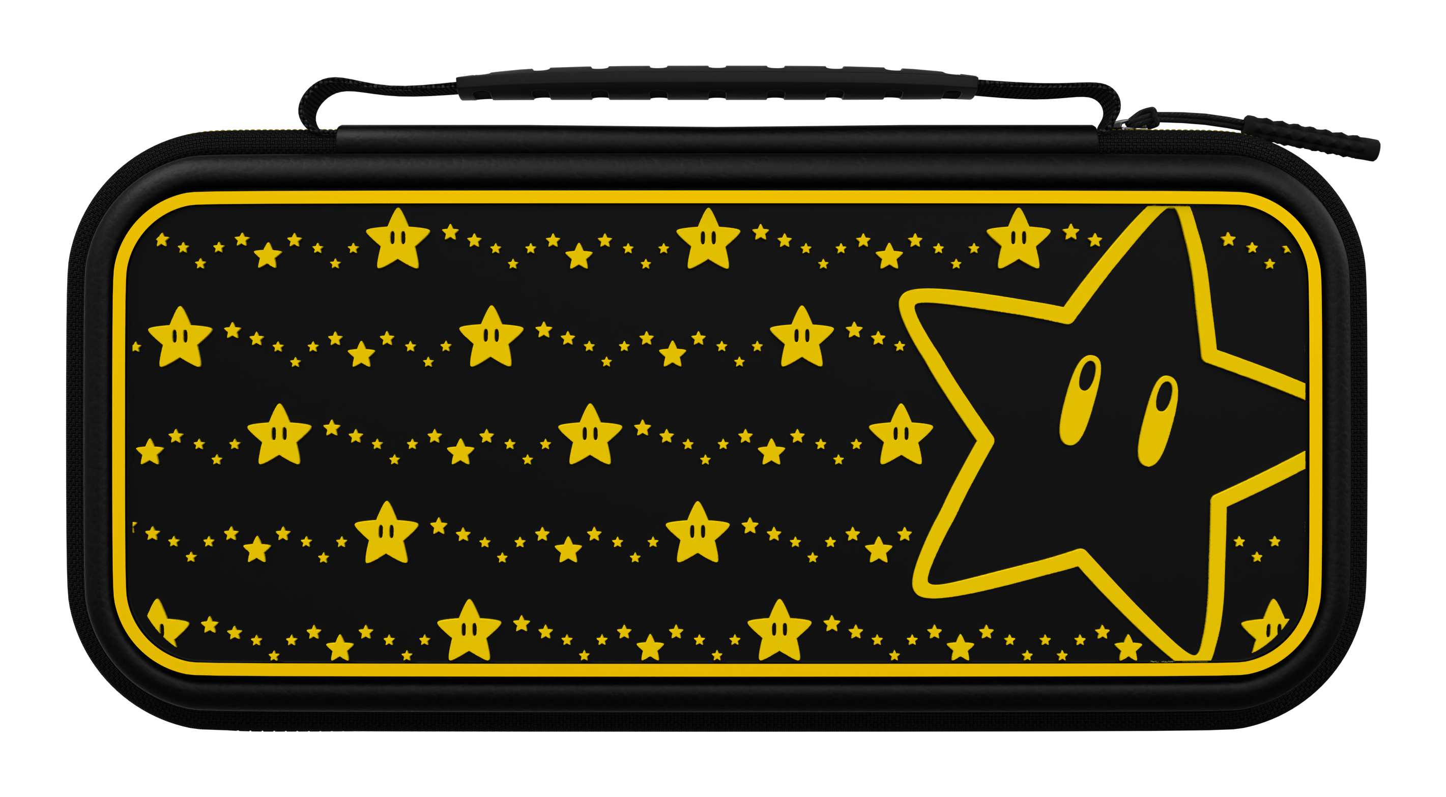 PDP Switch Travel Case Plus Super Star Glow in the Dark Schwarz, Gelb