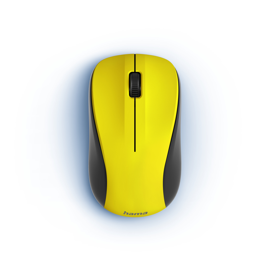 Hama MW-300 V2 3-Tasten Maus 2.4 GHz Schwarz/Gelb