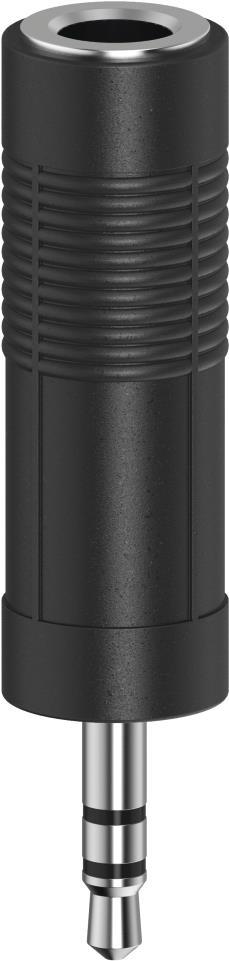 Hama Classic Line Audio-Adapter, 3,5-mm-Klinken-Stecker - 6,3-mm-Klinken-Kupplung, Stereo (00305038)
