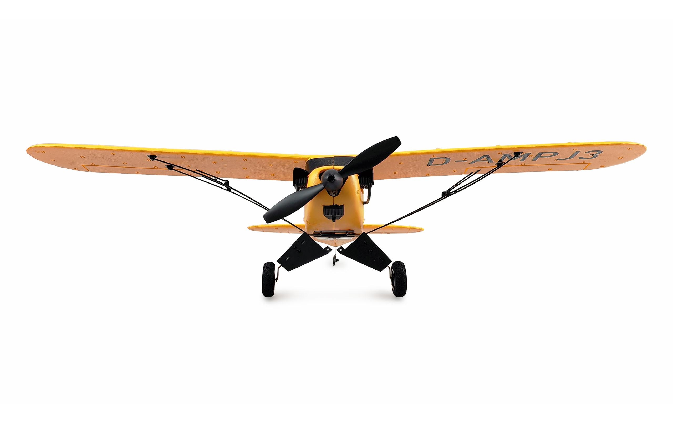Amewi Piper J-3 CUP RC Modellflugzeug Elektromotor 505 mm 3-Kanal Gyro Gelb