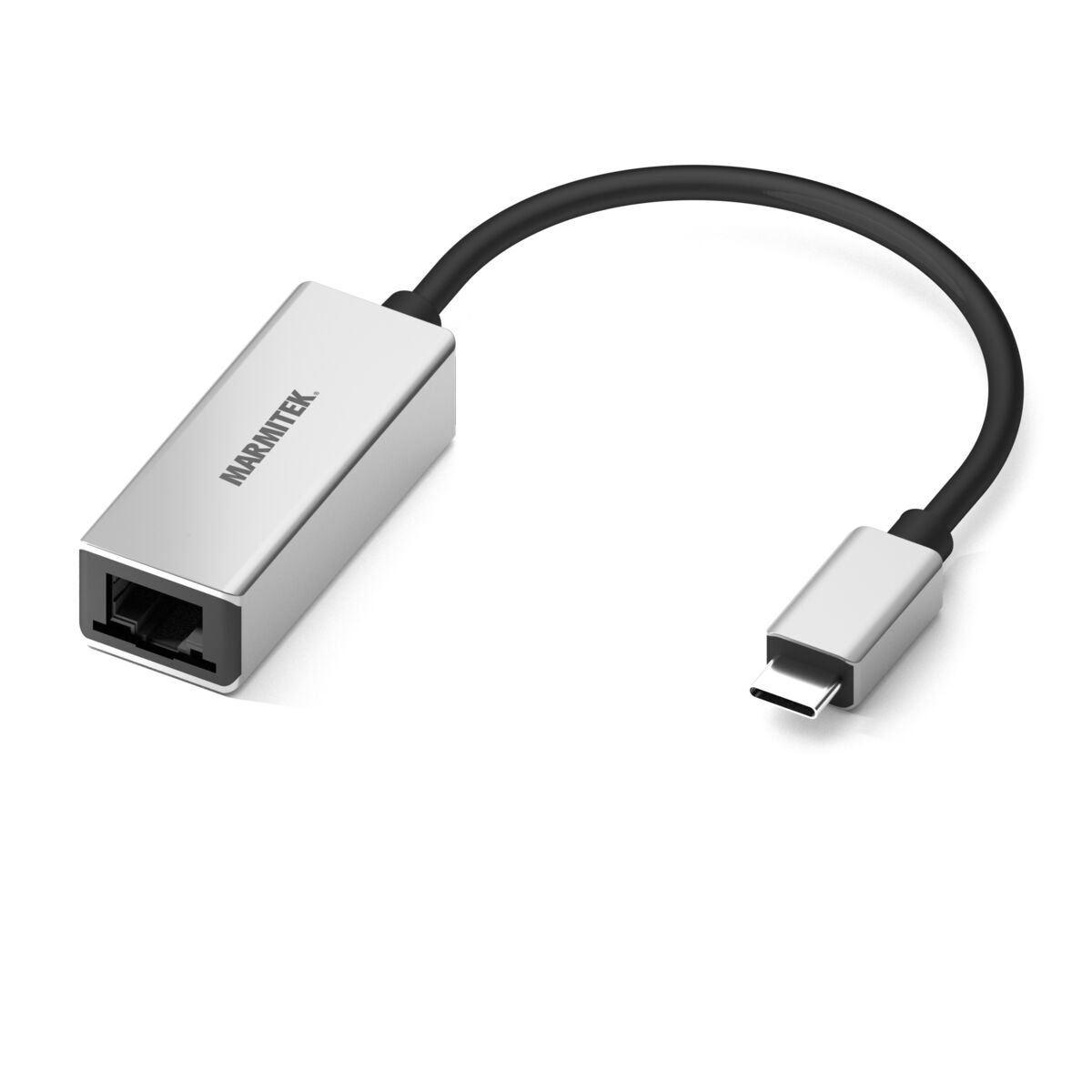 Marmitek Connect Netzwerkadapter USB-C 3.1 auf Gigabit Ethernet Schwarz, Silber