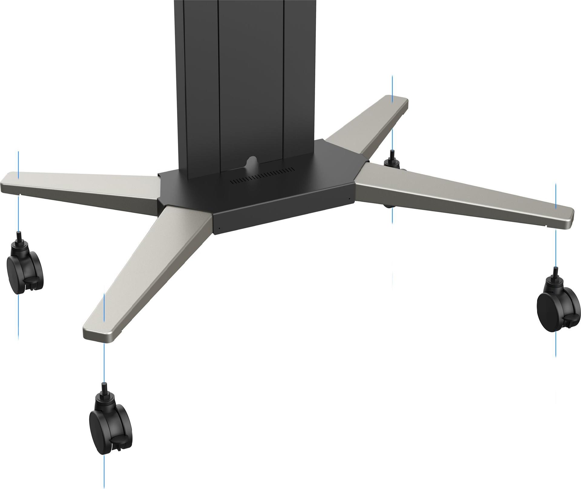 Vision VFM-F50T Motorisierter Präsentationswagen 47"–90" VESA 800x600 110 kg Mattschwarz