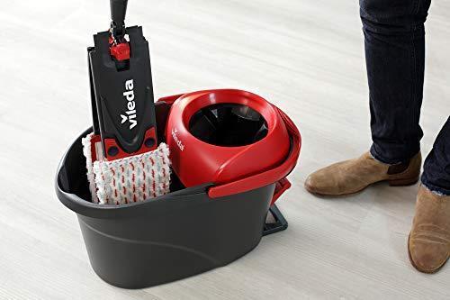 Vileda 167751 Wischmopp- und Eimerset Schwarz, Rot
