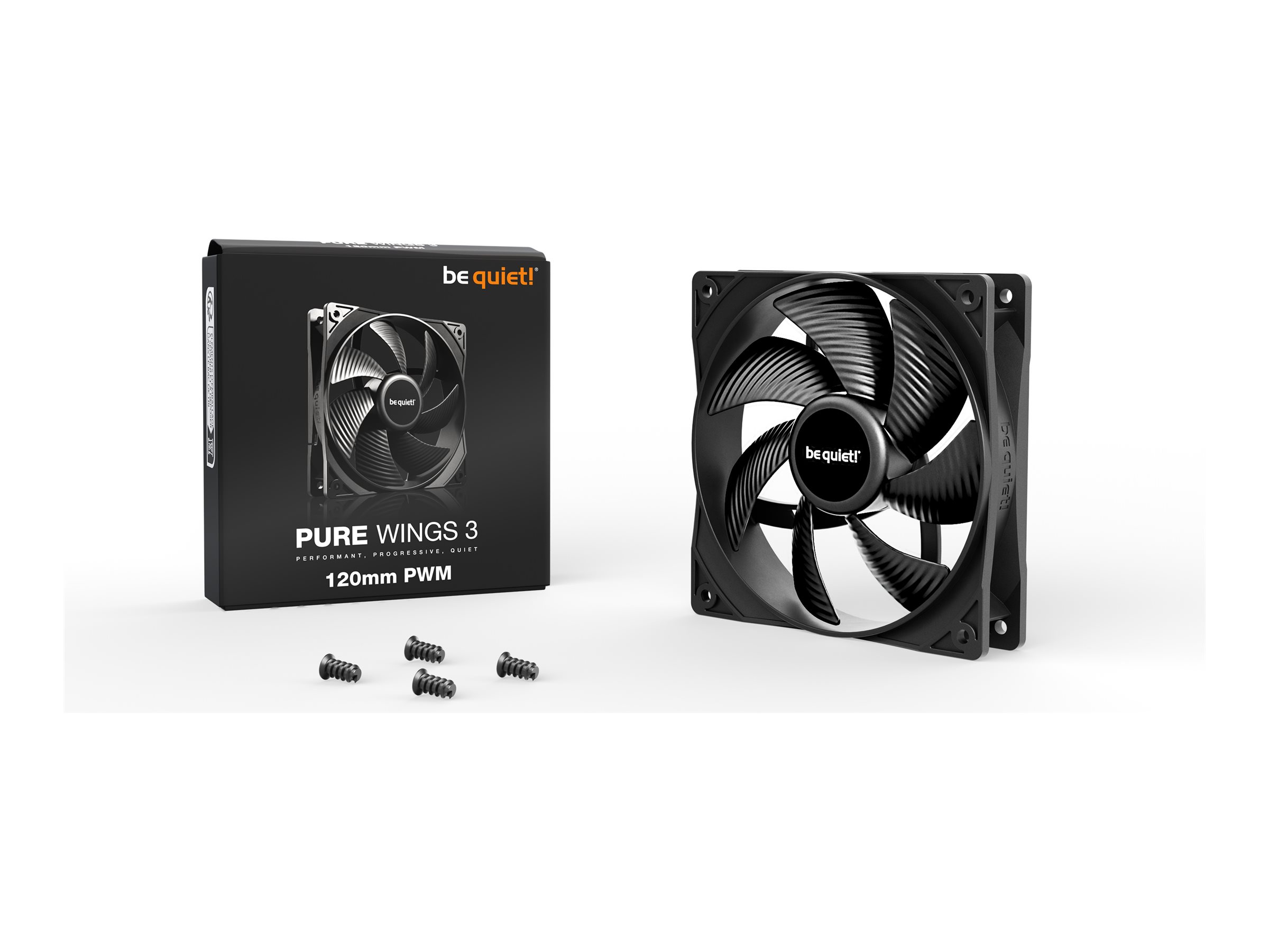 be quiet! Pure Wings 3 120 mm PWM Gehäuselüfter Schwarz