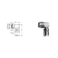 Telegärtner Koax N-Kabelwinkelstecker G1 / G5, 50 OHM Kabelgruppe: G1 (RG-58C/U), G5 (RG-223/U), RG 141 A/U (J01020C0122)