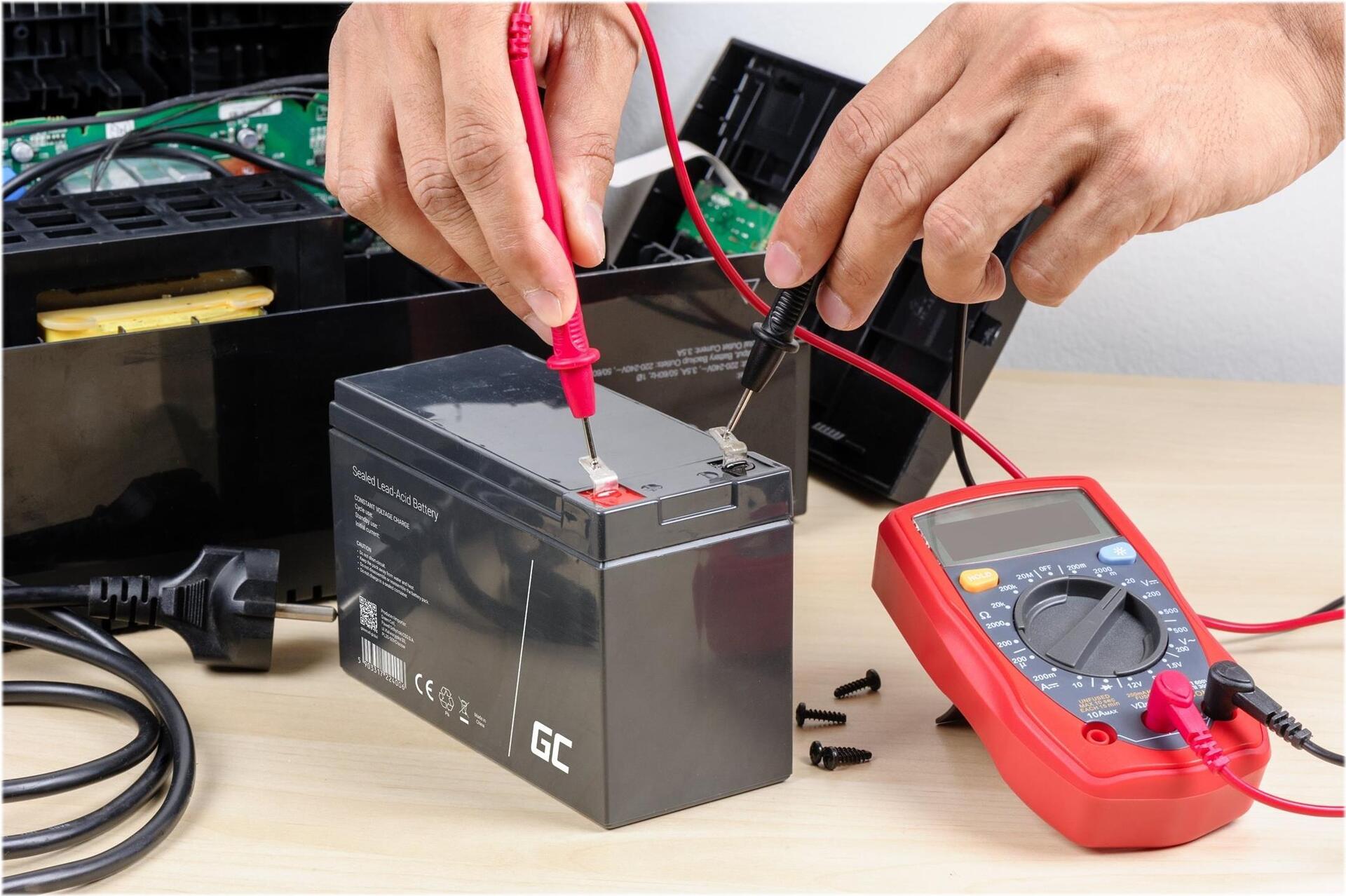 Green Cell AGM06 USV-Akku 12 V 9 Ah Schwarz
