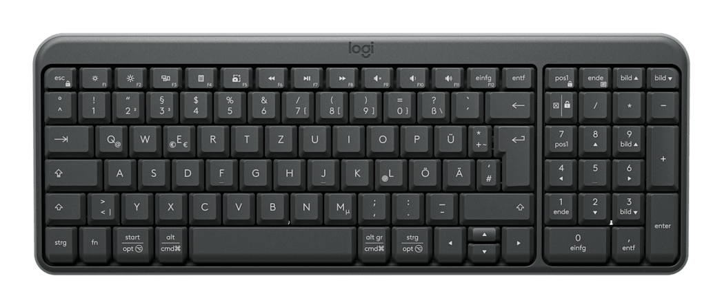 Logitech K250 Kabellose Tastatur QWERTZ Deutsch Bluetooth Graphite