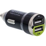 InLine® USB DUAL+ KFZ-Ladeset, Stromadapter mit 1m Spiralkabel, 12/24VDC zu 5V DC/2.1A (31502C)
