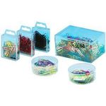 WEDO Büroklammern kunststoffummantelt, Länge: 27 mm aus Metall mit farbigen Plastiküberzügen, farbig sortiert (901 244299)