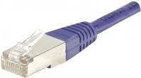 EXERTIS CONNECT Patchkabel F/UTP, CAT.6, violett, 5,0 m Patchkabel mit besonders schmalem Knickschut