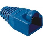 Knickschutztülle für Modularstecker RJ45, Rundkabel, blau, VPE 10 Stück Knickschutztülle mit Rastnasenschutz (253174)