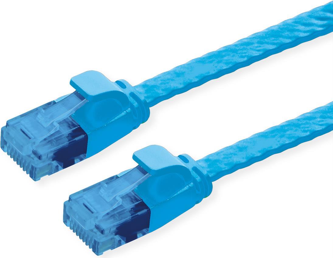 VALUE Patchkabel Kat.6A (Class EA) UTP, extra-flach, blau, 5 m (21.99.2055)