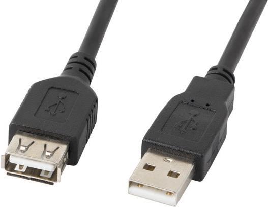 Lanberg CA-USBE-10CC-0030-BK USB Kabel 3 m USB 2.0 USB A Schwarz (CA-USBE-10CC-0030-BK)