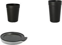 PAPSTAR Circulware Mehrweg-Trinkbecher, PP, 0,3 l, schwarz Material: Polypropylen mit 30 % mineralischen Füllern, - 1 Stück (97027)