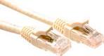 ACT Ivory 1 meter U/UTP CAT6 patch cable component level with RJ45 connectors. Cat6 u/utp component iv 1.00m (IK8401)