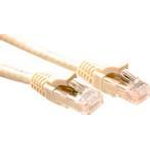 ACT Ivory 1 meter U/UTP CAT6 patch cable component level with RJ45 connectors. Cat6 u/utp component iv 1.00m (IK8401)