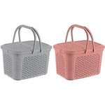 keeeper Picknick-Korb "inka", 28 Liter, nordic-grey Einkaufskorb mit Deckel, in Rattanoptik, 2 Griffe, - 1 Stück (1065913000000)