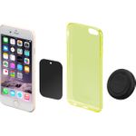 Wentronic Goobay Magnethalterungs-Set Universal, Schwarz - zur einfachen und sicheren Befestigung im Fahrzeug (47145)