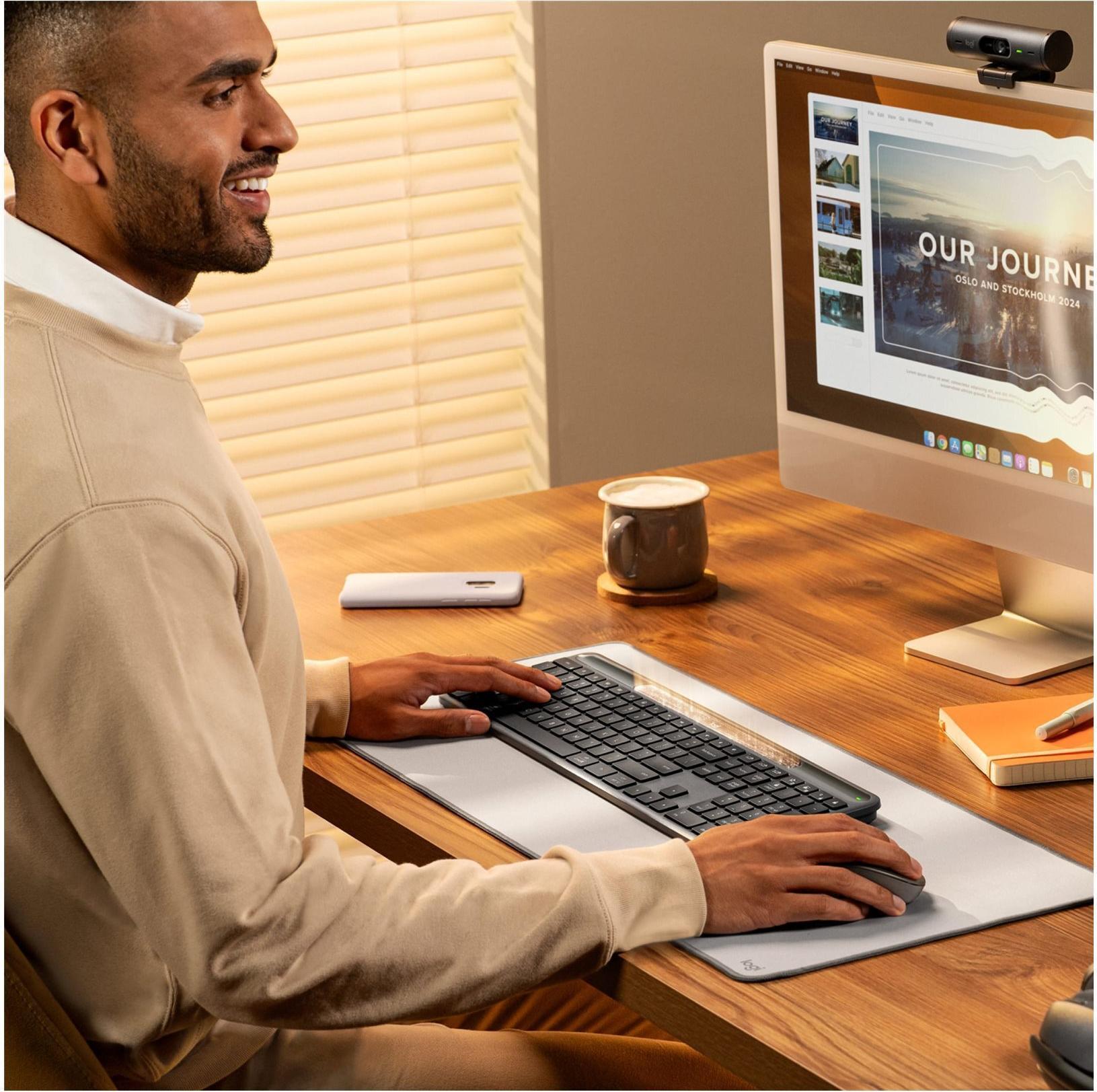 920-013764 LOGITECH Slim Solar+ K980 Tastatur QWERTY US kabellos bluetooth (920-013764) (B-Ware) (geöffnet)