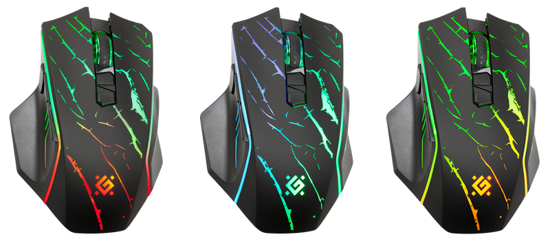 Defender URAN GM-503 Gaming-Maus kabellos 3200 DPI Rechtshänder Schwarz