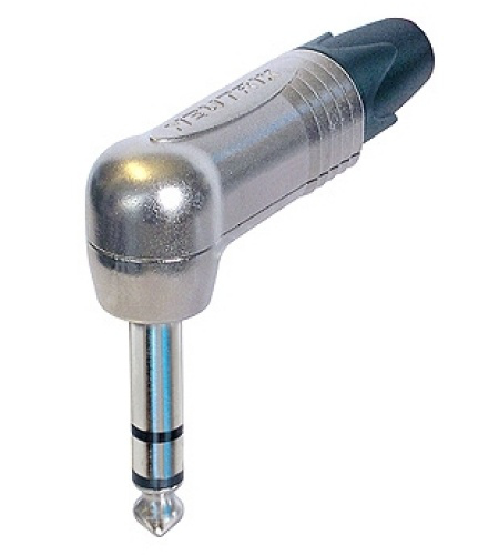 Neutrik PX Series NP3RX 1/4" Winkel-Audio-Stecker 3-Pol Mono Nickel Schwarz, Silber